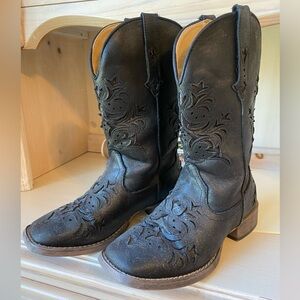 Roper Black Embellished Women's Cowboy Boots